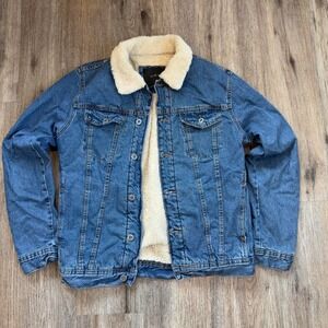 sherpa lined denim jacket